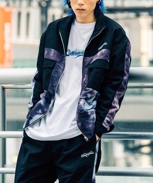 新品 NINE MICROPHONES (ナインマイクロフォンズ) CHUSEN JKT 注染ナイロン 中綿入り ジャケット メンズL 定価29700円拍卖