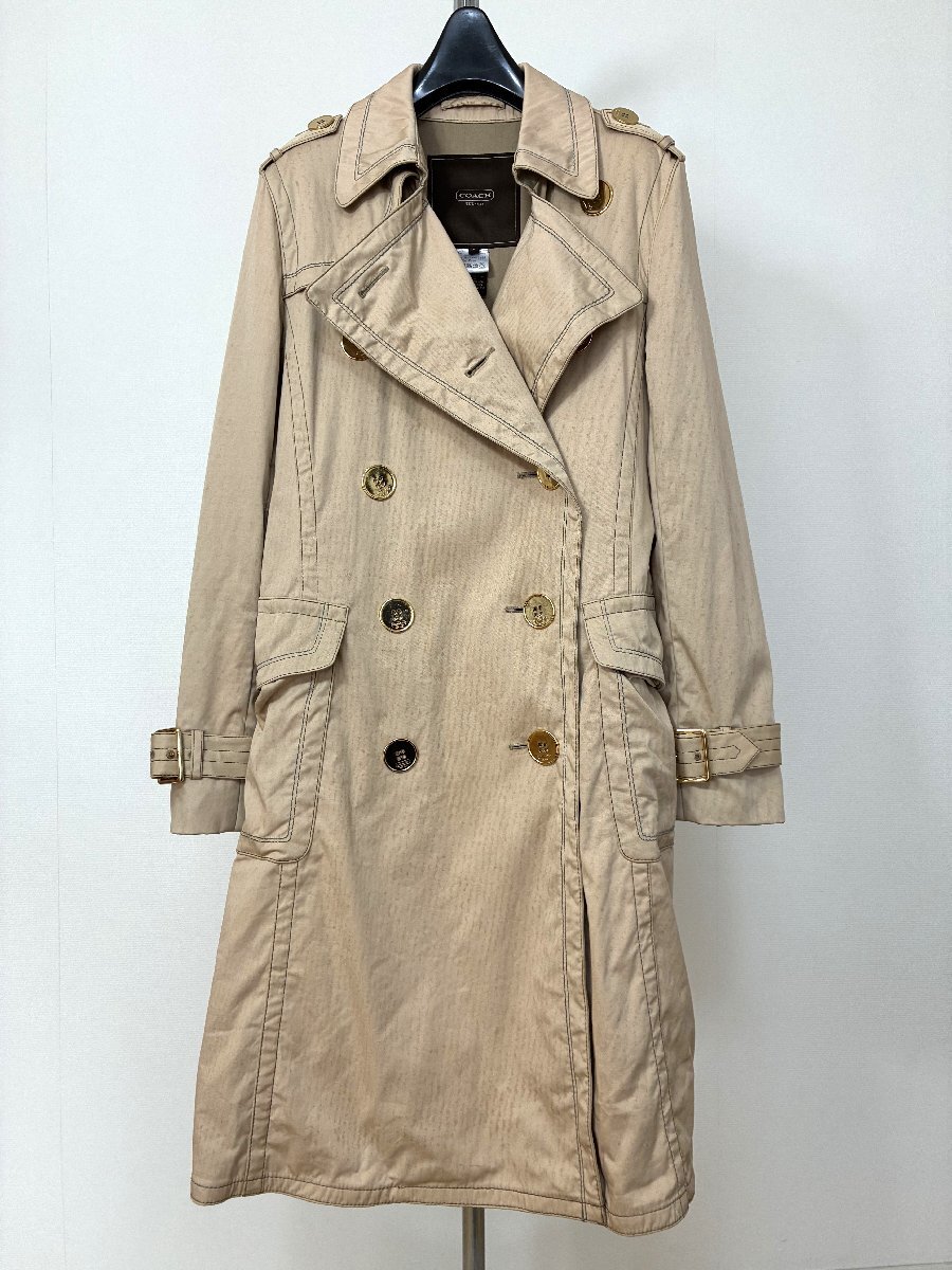 COACH (コーチ) トレンチ コート スパンデックス入りなので着やすい レディース2拍卖