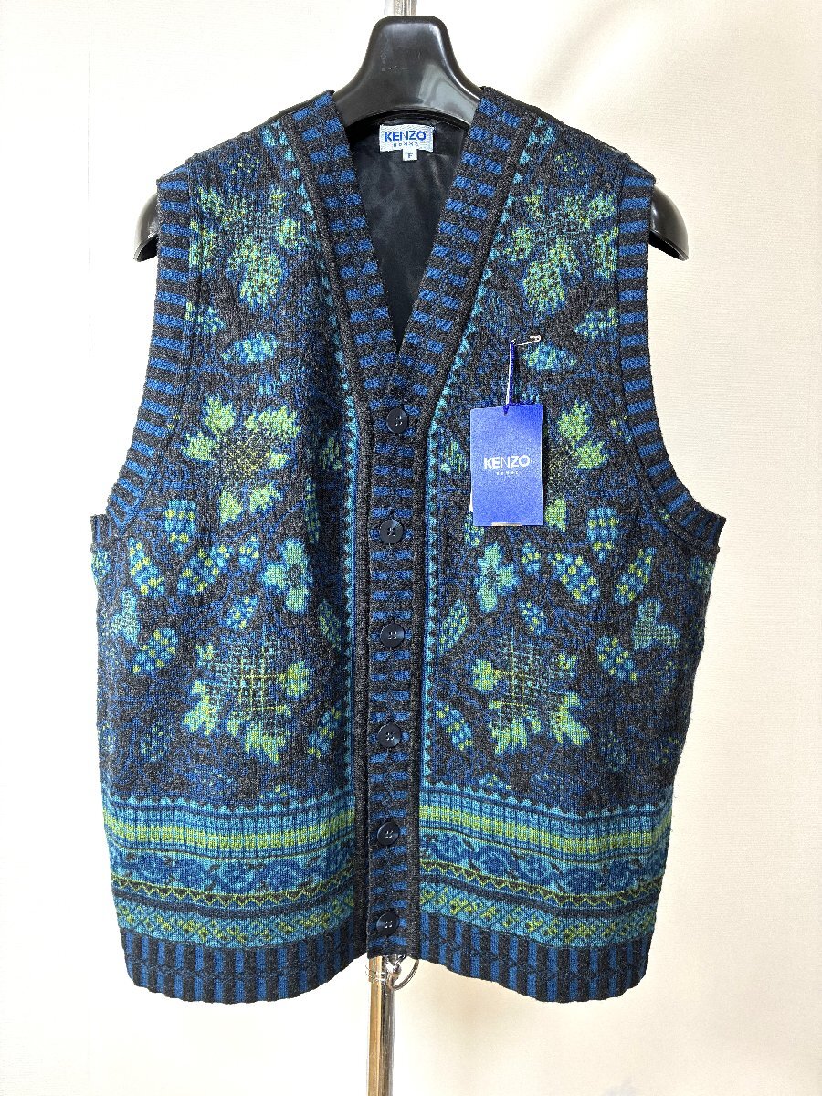 新品 KENZO HOMME(ケンゾー オム)日本製 ニット ベスト メンズF 送料185円拍卖