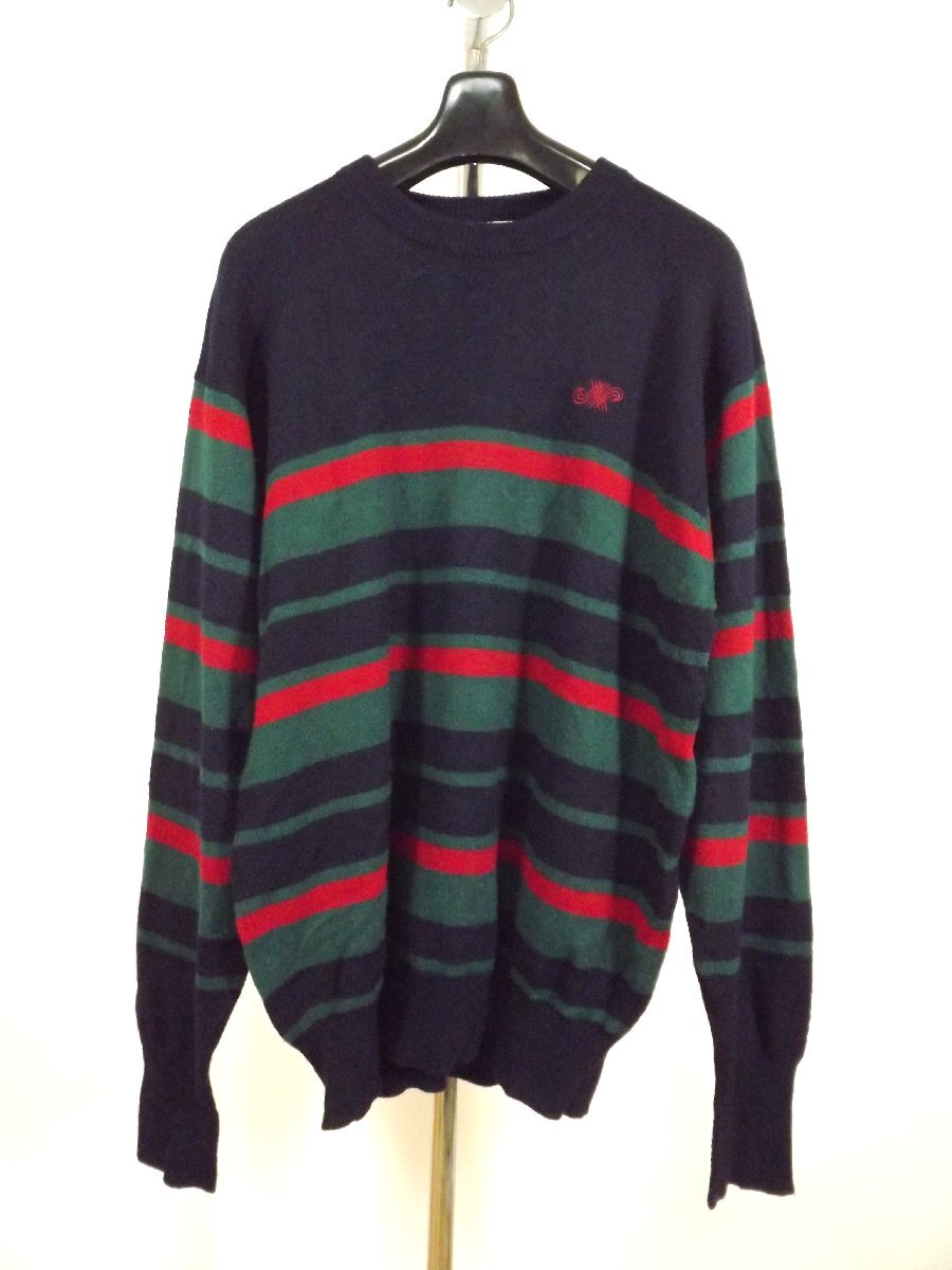 JAEGER(イエーガー)ヴィンテージ ラムズ ウール100% スコットランド製 ニット サイズM メンズ拍卖