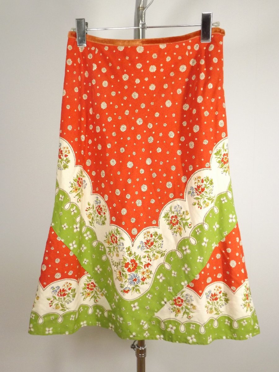 Power Flower 東京スタイル パワーフラワー 花柄 スカート サイズ38 送料無料拍卖