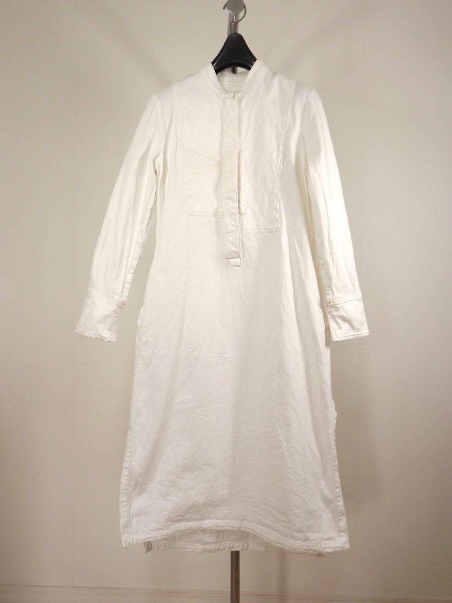 AKANE UTSUNOMIYA (アカネ ウツノミヤ)ホワイトデニム ストレッチ ワンピース レディース36 S拍卖