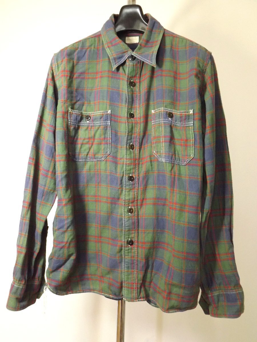 FILL THE BILL (フィルザビル)日本製 ヴィンテージ加工 チェック シャツ メンズM拍卖