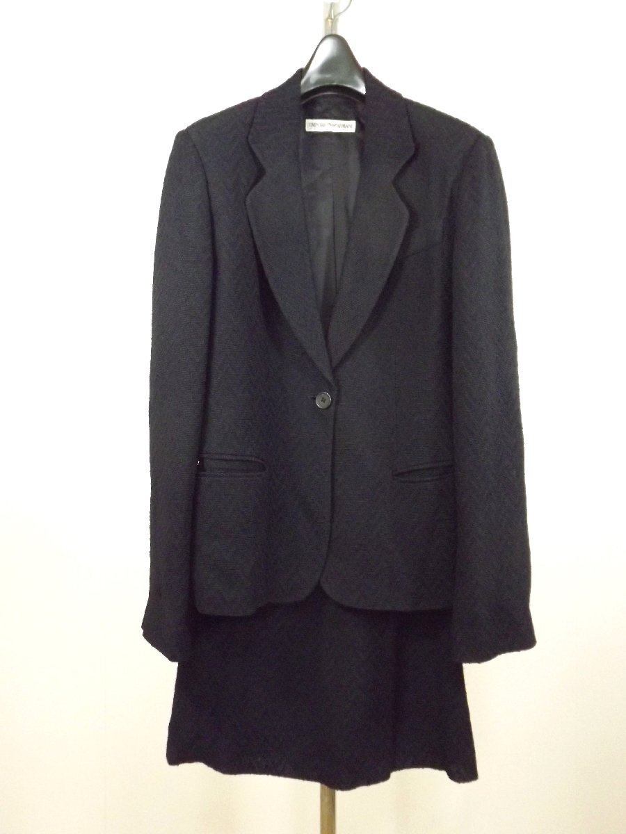 EMPORIO ARMANI (エンポリオ アルマーニ) イタリア製 1つボタン スーツ (ジャケット+スカート)レディース 40拍卖