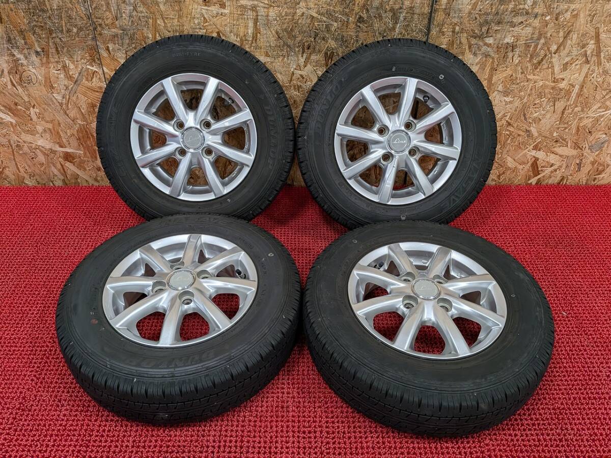 ブリヂストン BRIDGESTONE LINZ 12×4J OFF42 4H PCD100 2023年 ダンロップ DUNLOP ENASAVE VAN01 145R12 6PR LT 売切!!拍卖