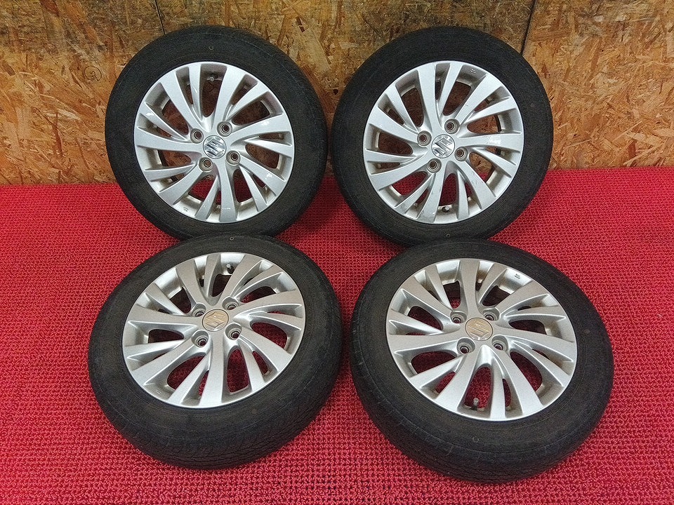 SUZUKI スズキ 純正AW 14x4.5J OFF45 PCD100 4H YOKOHAMA ヨコハマ S306 155/65R14 売切!!拍卖