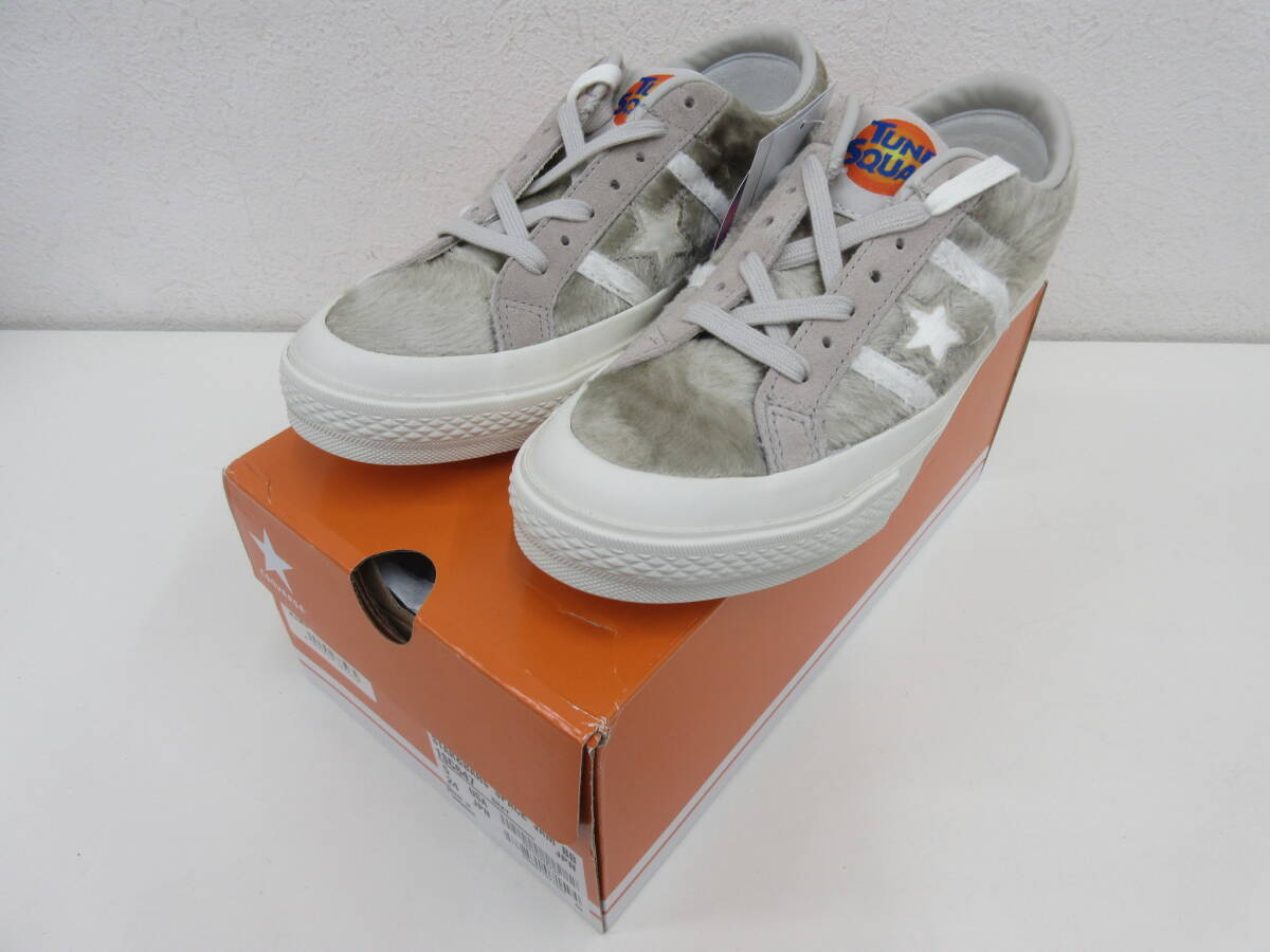 未使用品 CONVERSE コンバース TUNE SQUAD STAR&BARS SPACE JAM BB グレー ローカット 24cm スニーカー拍卖