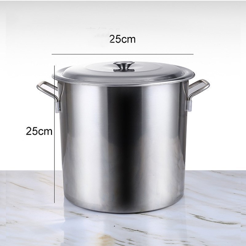 寸胴 鍋寸胴鍋 ステンレス 調理器具 業務用 ステンレス鍋 大容量 15L 炊き出し用 大鍋 25x25cm拍卖