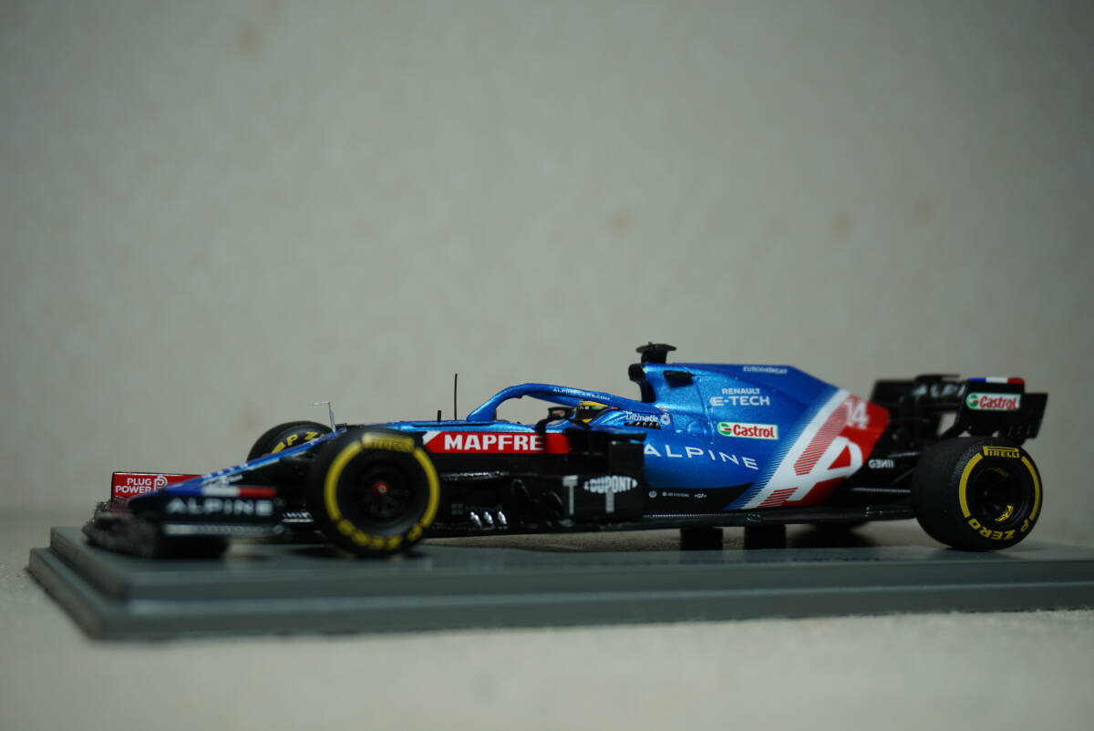 1/43 デカール加工 アロンソ spark Alpine A521 Renault #14 Alonso 2021 Bahrain GP アルピーヌ ルノー バーレーン A 521拍卖