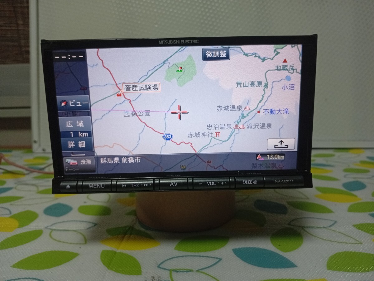 動作確認済/三菱 メモリーナビ NR-MZ077 2017年 TV地デジフルセグ内蔵 Bluetooth内蔵/TV視聴OK/タッチパネル正常拍卖