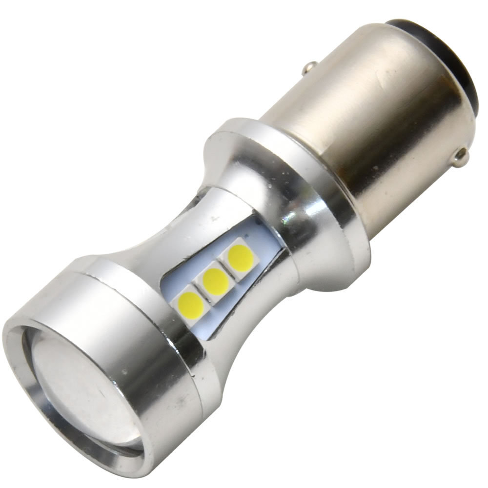 ハッキリ2段階発光 マジ明るいLED 90W S25 ダブル 180度段違いピン 1157 18連 1個 12V/24V兼用 ブレーキランプ球 1080ルーメン拍卖