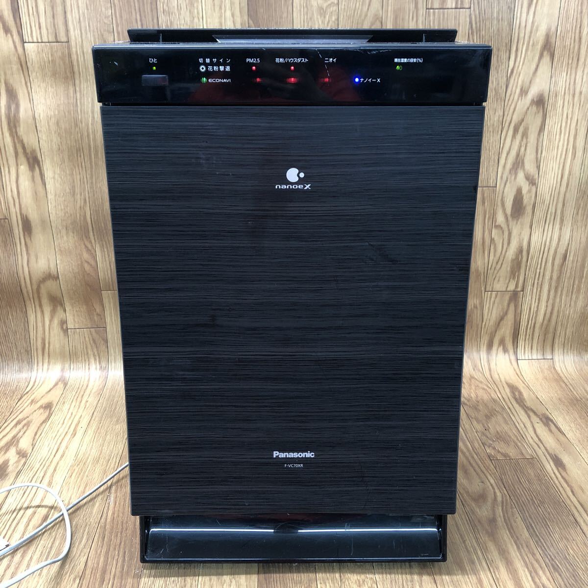 AKT-20251121-1520 Panasonic パナソニック F-VC70XR 加湿空気清浄機 2018年製 nanoeX ナノイーX ブラック 通電確認済み拍卖