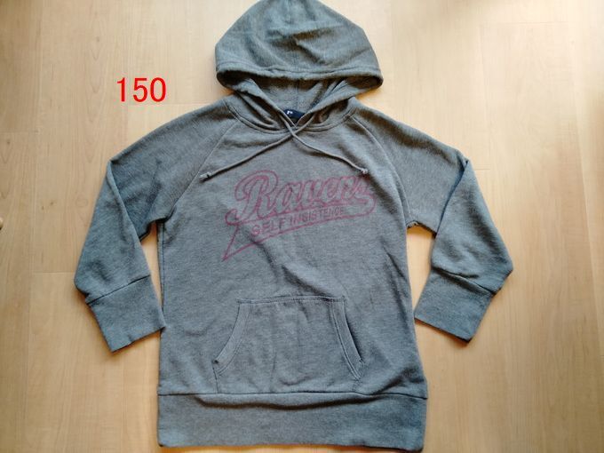 150 美品 GU トップス トレーナー グレイ フード付 パーカー 長袖 女児 女の子拍卖