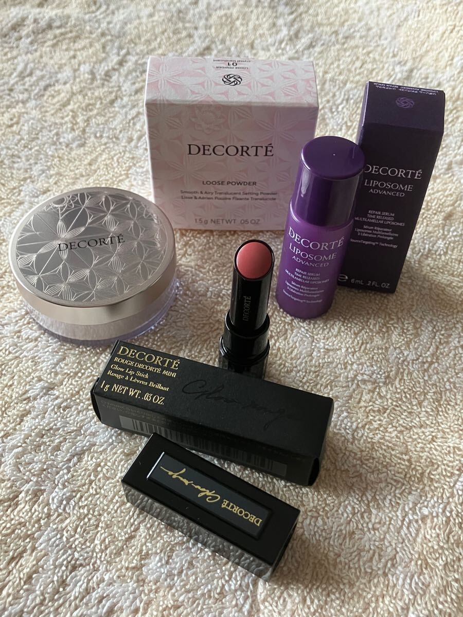 ☆即決☆ コスメデコルテ 【ルース パウダー】【ルージュ】【リポソーム 美容液】3点セット拍卖