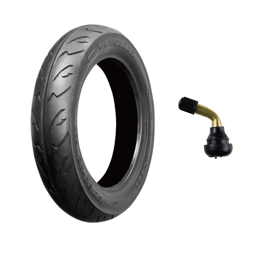 NBS 80/90-10 44J T/L バイク オートバイ タイヤ 高品質 エアバルブ曲型1個付き拍卖