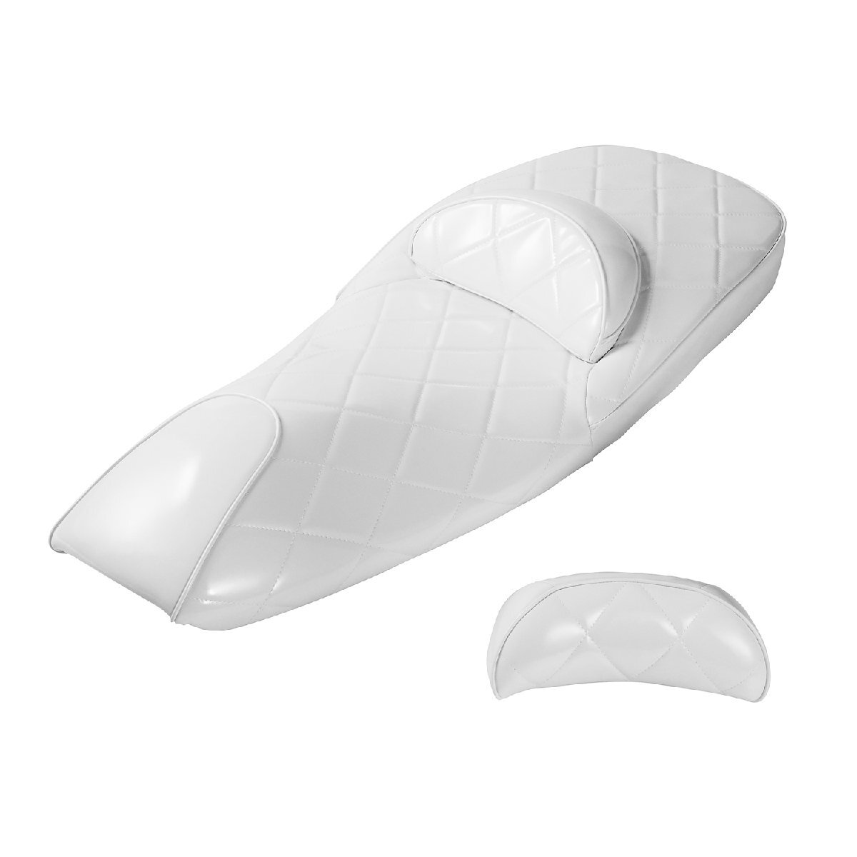 ヤマハ マグザム SG17J SG21J シート ベース付 白 ホワイト エナメル 新品 カスタムシート バイク拍卖