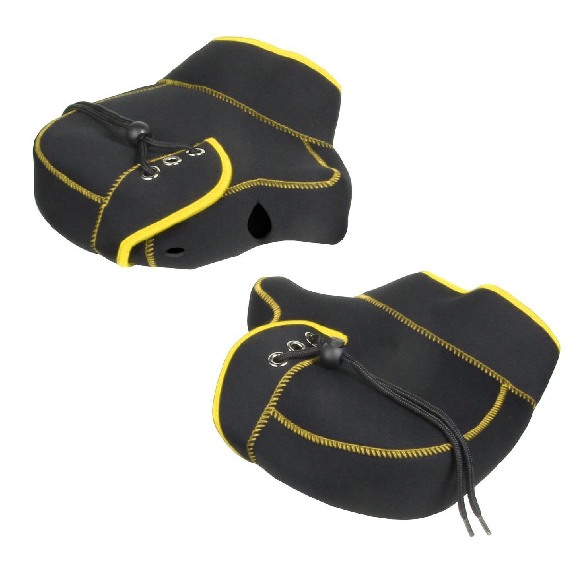 ネオプレーン ウォーマーハンドルカバー イエロー 左右セット 防寒 防水 防風 暖かい バイク用 バイクパーツセンター拍卖