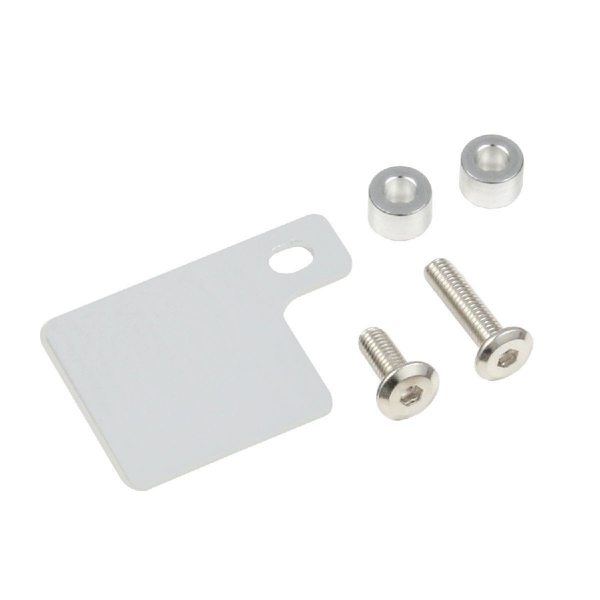 バイク オートバイ 自賠責ステッカープレート シルバー 銀 ナンバープレート 後付け 文字隠れ 防止 新品 バイクパーツセンター拍卖