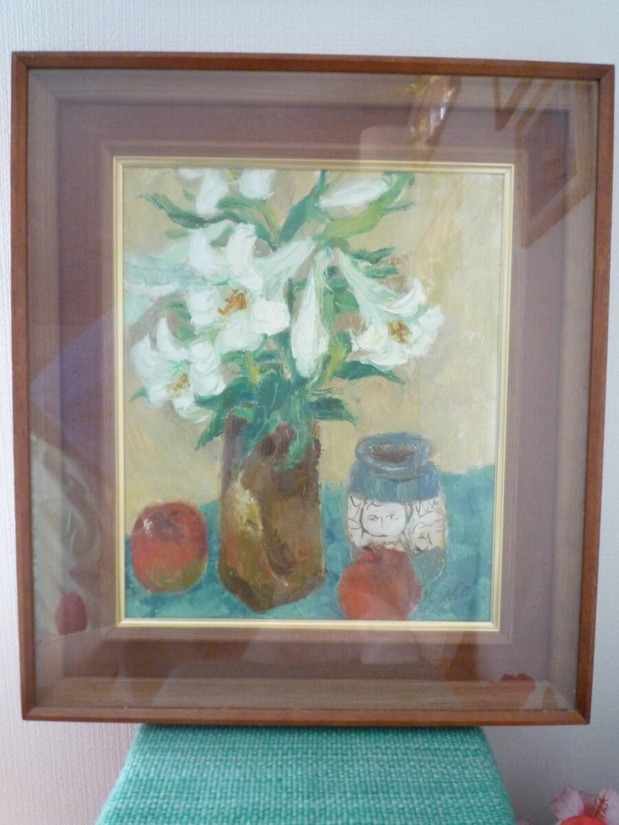 「ユリ」 油絵・油彩画 絵画 拍卖