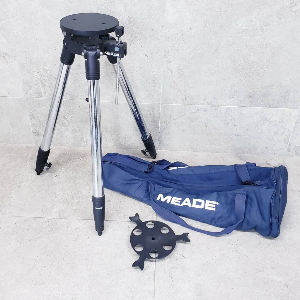 25千/A033316-6/MY7000/E122-518/Meade ミード社製 天体望遠鏡用三脚 Meade 884 Deluxe Field Tripod デラックスフィールド三脚拍卖