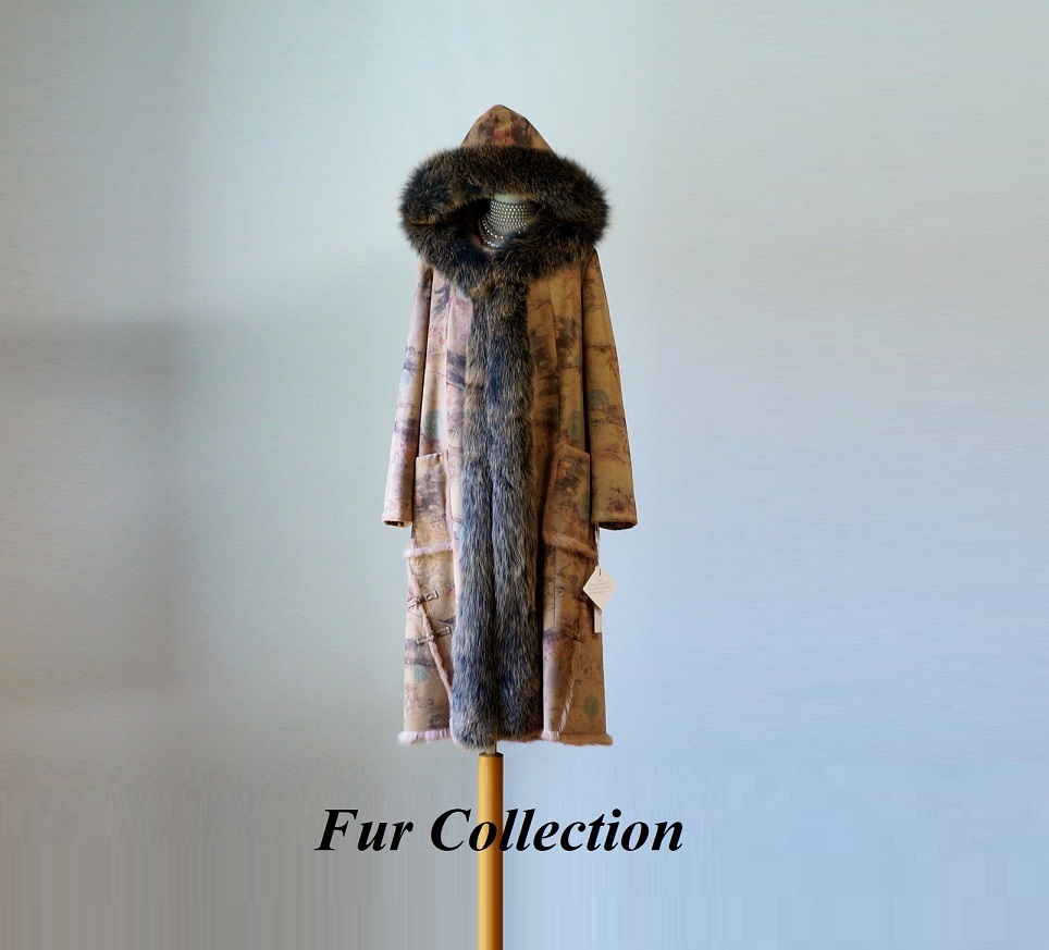 天然素材ならではの暖かさ☆新品フォックスファー付ダブルフェイスレディースムートンコート茶ロングコートブラウンリアルムートン北欧羊革拍卖