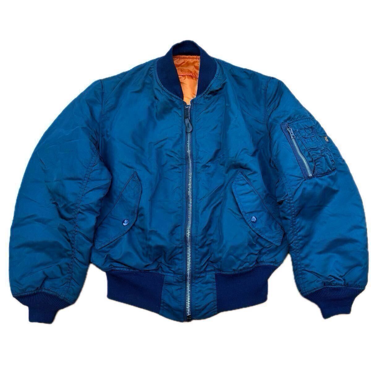 USA製 ALPHA MA-1 フライト ジャケット M MIL-J-82790J USAF ネイビー 紺 アルファ 米国製/米軍 L-2B N-2B N-3B B-15 B-9 A-2 G-1 B-3 N-1拍卖