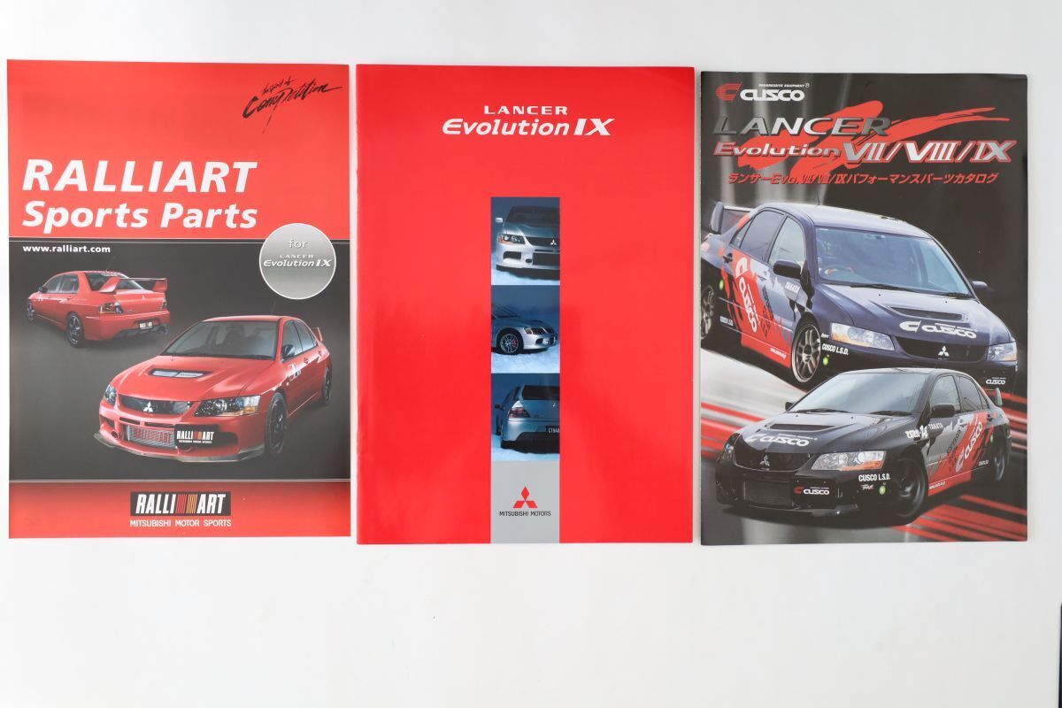 ミツビシ ランサーエボリューションⅨ カタログ GH-CT9A 2005年 三菱純正RALLIARTリーフ/CUSCOパーツカタログ付 希少拍卖