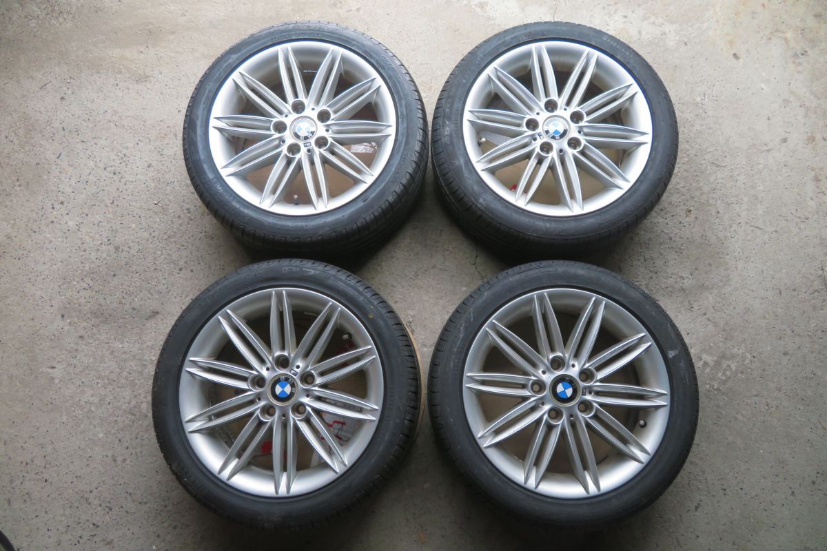 【美品】BMW純正アルミホイール 17インチ 7.5J×17 4本セット ★E46/E90などに/ジャンクタイヤ付き拍卖