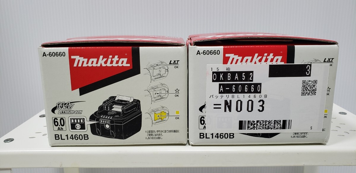 新品 2個セット マキタ makita BL1460B バッテリー 14.4V 6.0Ah 純正 サイズ60拍卖