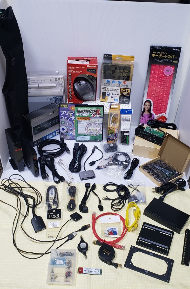 Microsoft ELECOM レーザーマウス パソコン切替器 HDMI 4K APERTURE ケーブル スイッチングハブ M.2 128GB マウンタ まとめ売り拍卖