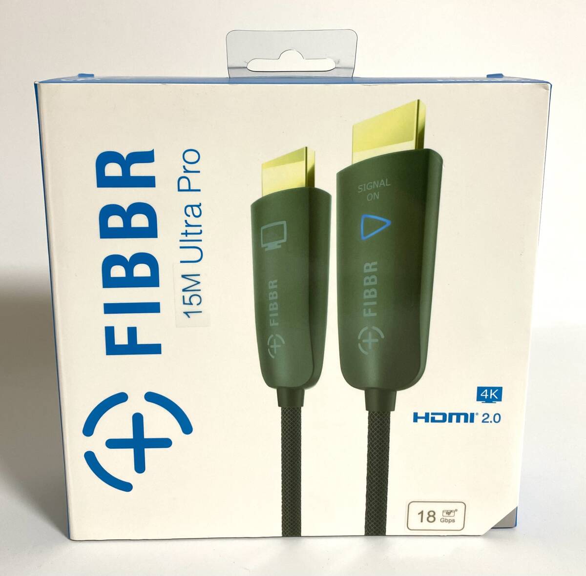 ★新品未開封品★ FIBBR FIBBR HDMIケーブル ULTRAPRO (15.0m)光ファイバー 4K 高速 18Gbps プロジェクター フィバーF-H2P15 I251103拍卖