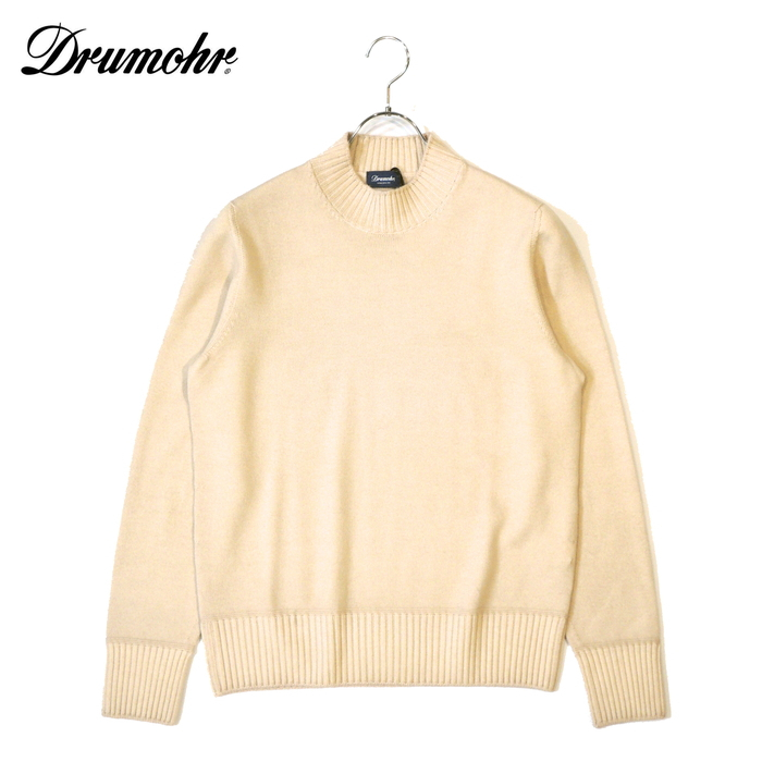 【40%OFF・新品・46】Drumohr(ドルモア)ファインメリノウール ガーメントダイ8GGモックネックニット ベージュ D8M144AL-135拍卖
