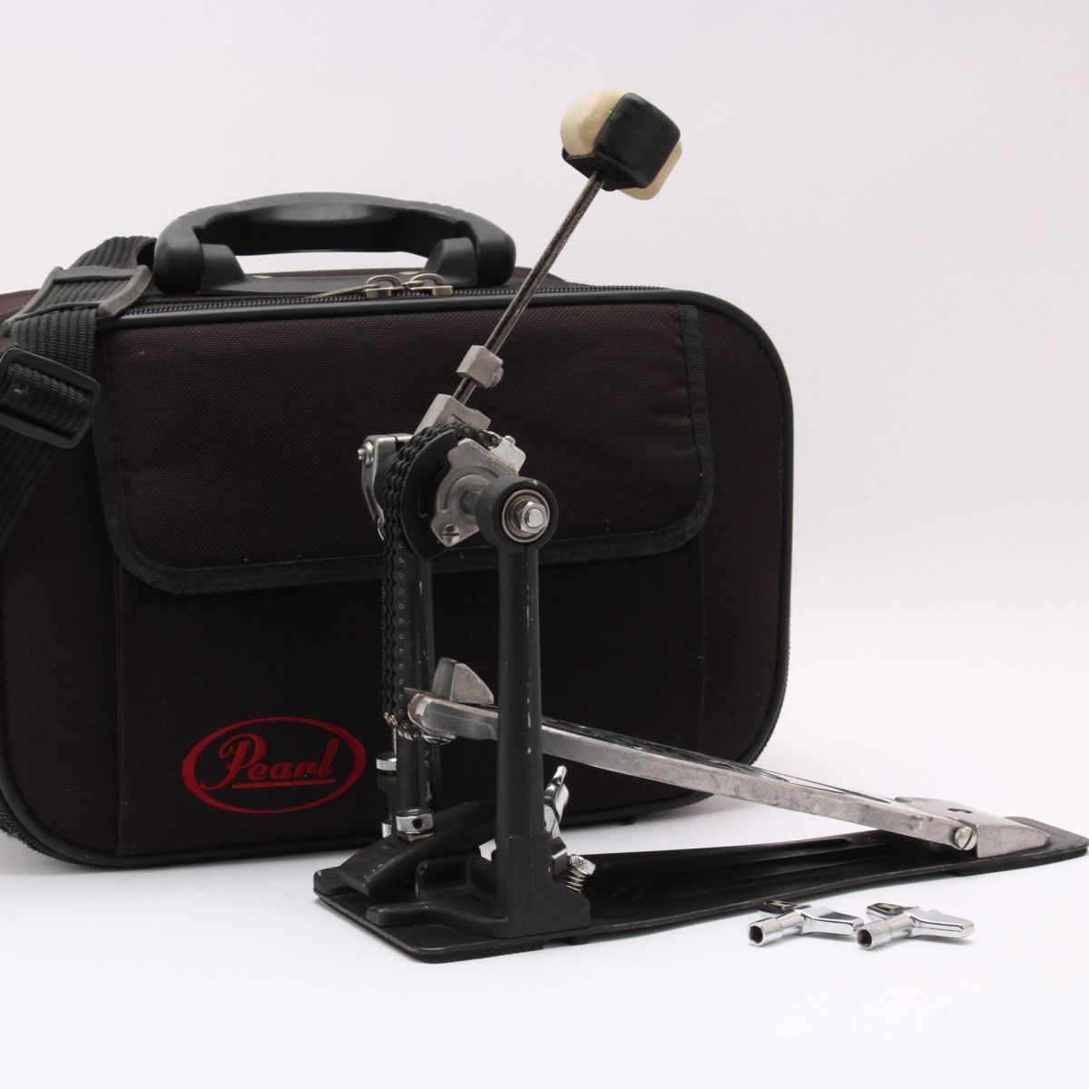 Pearl パール ELIMINATOR ドラムペダル P-2000C フットペダル ダブルチェーン ケース付き キックペダル バスドラム 楽器 #100※C855/k.c拍卖