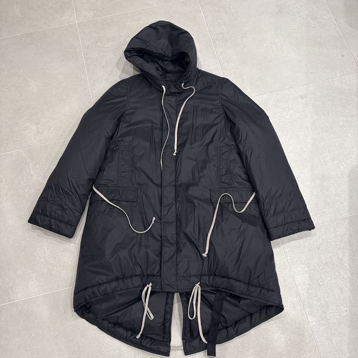 RICK OWENS DRKSHDOW FISHTAIL PARKA BLACK サイズM 新品未使用 中綿 モッズコート 黒 アウター拍卖