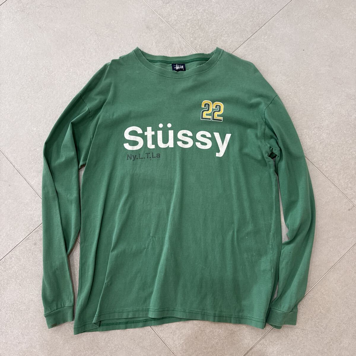 OLD STUSSY ロンT XL 長袖 ロングスリーブ プリント拍卖