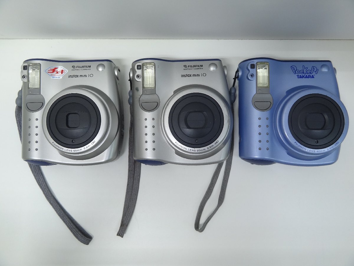 6■/Zこ9863 FUJIFILM intax mini 10 動作未確認 3台セット ジャンク 保証無 / TAKARA PockePi拍卖