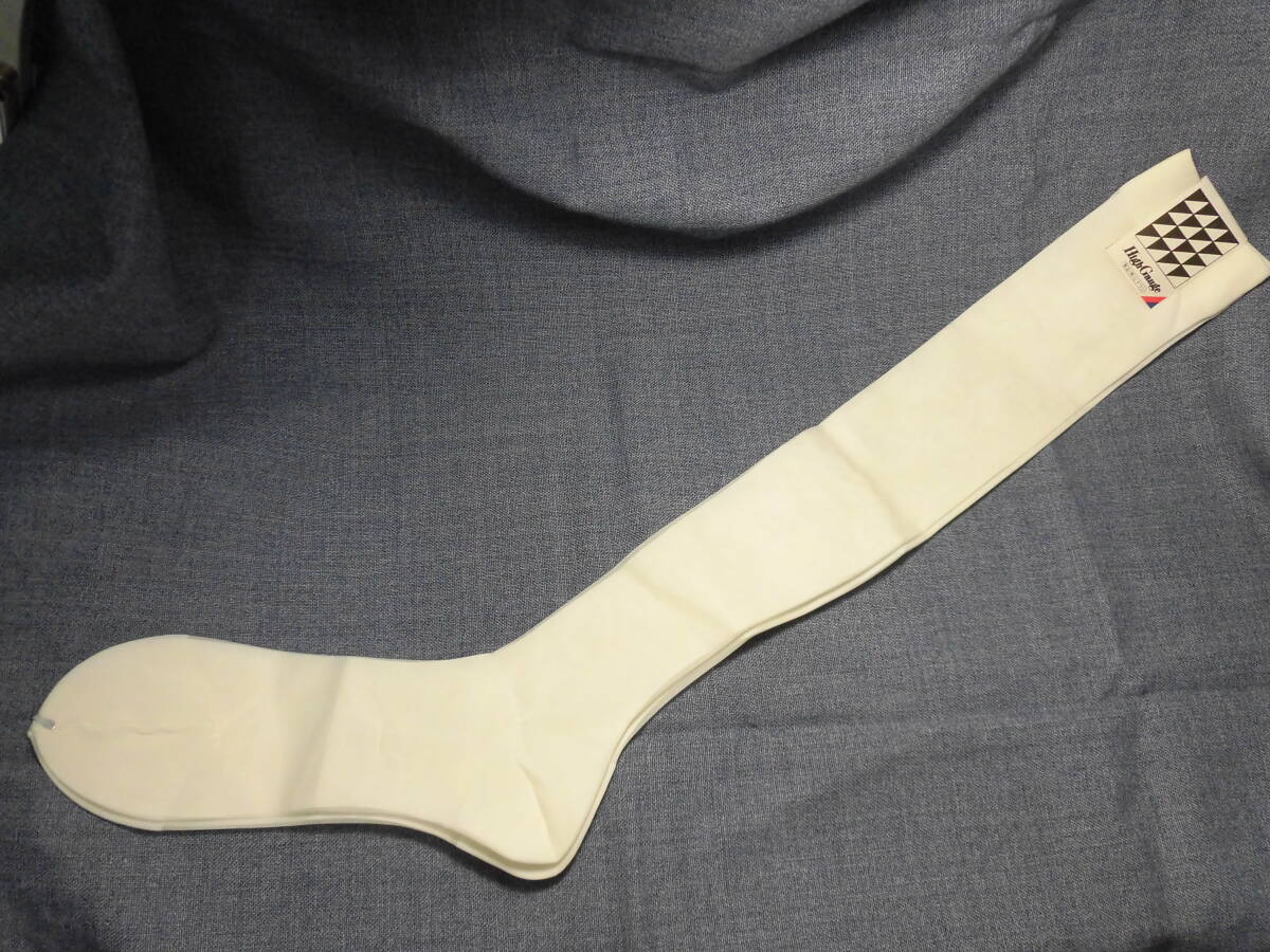 レトロ 超ロング レナウン ハイソックス 紳士用靴下 ナイロン100% ドレス メンズソックス シースルー 薄手 白 光沢 5568拍卖