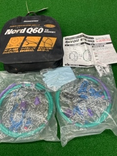 タイヤチェーン2本セット 乗用車用 ブリジストンのワンタッチスチールチェーン Nord Q60 未使用 スノーチェーン 滑り止め拍卖
