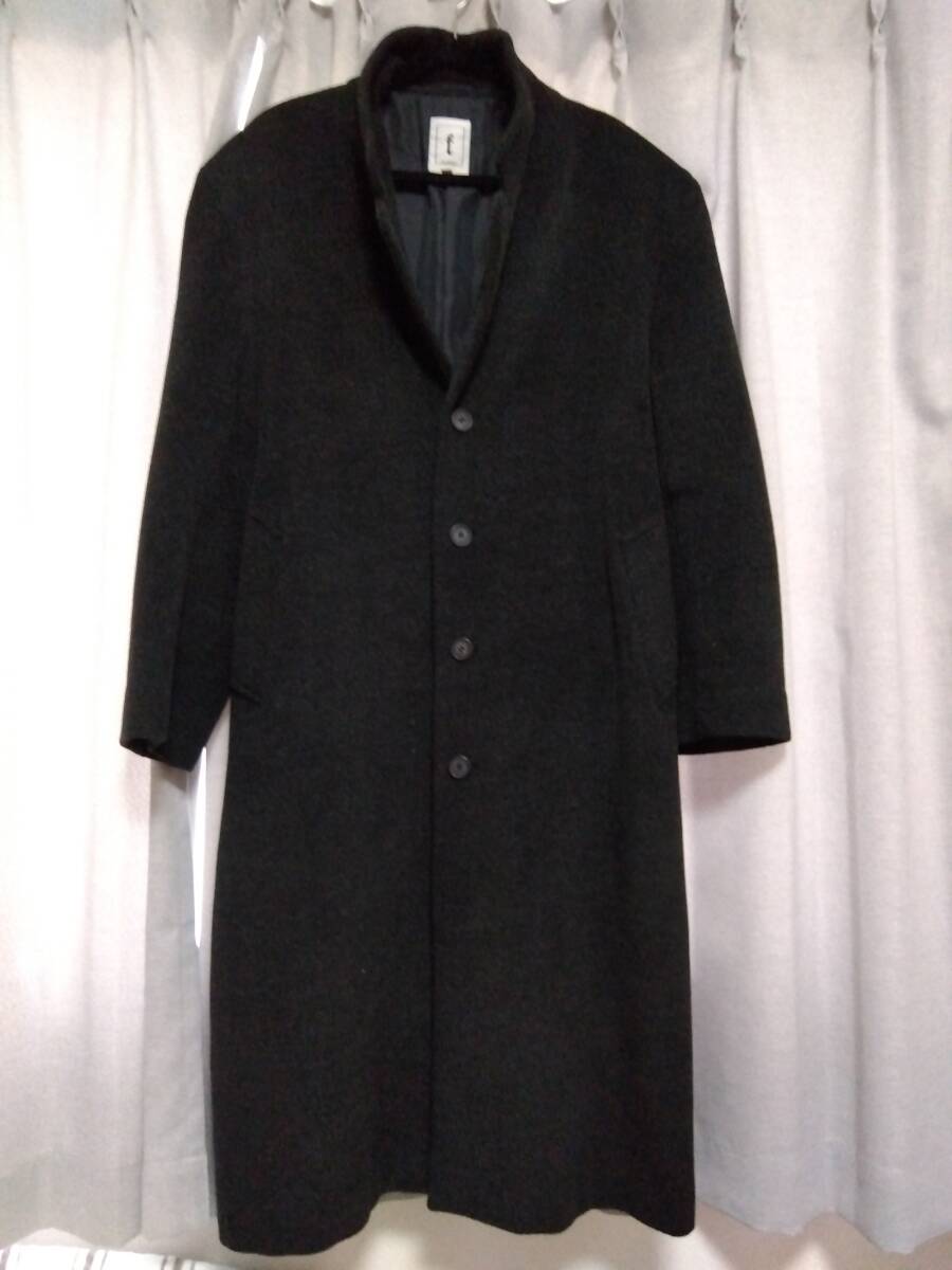 1円スタート メンズ コート ロング チャコールグレー拍卖