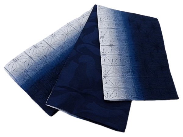 着物美人 小袋帯 長尺 日本製 細帯 半幅帯 浴衣帯 くすみ 半幅帯紺 浴衣帯紺 半幅帯女性 浴衣帯女性 着物 浴衣 【 紺 麻の葉 】k464100-13拍卖