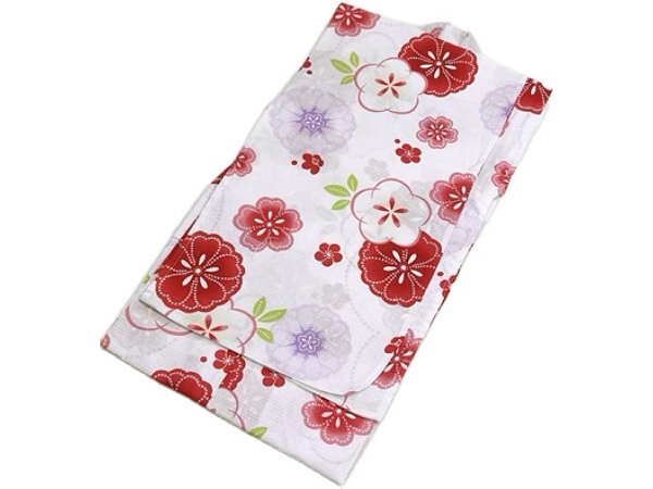 着物美人 女の子浴衣 変り織り 子供浴衣 女児浴衣 女の子 子供 女児 キッズ 浴衣女の子 女の子浴衣白 5歳 6歳 110【 白系 桜 梅 】602202拍卖