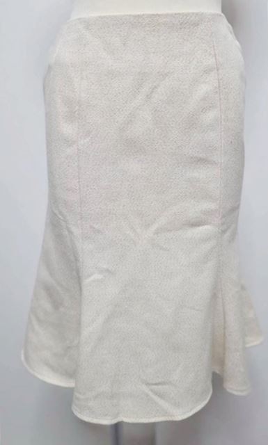 Sサイズ GFiX ミニスカート フレア ツイード調 白 アイボリー 金ラメ入 毛混 未使用拍卖