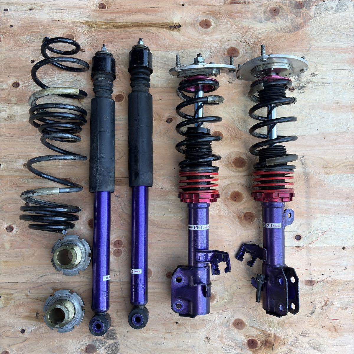 社外 日産 マーチ AK12 BK12 YK12 用タナベ Tanabe サステックプロ Comfort-R 車高調 1台分セット 中古品拍卖