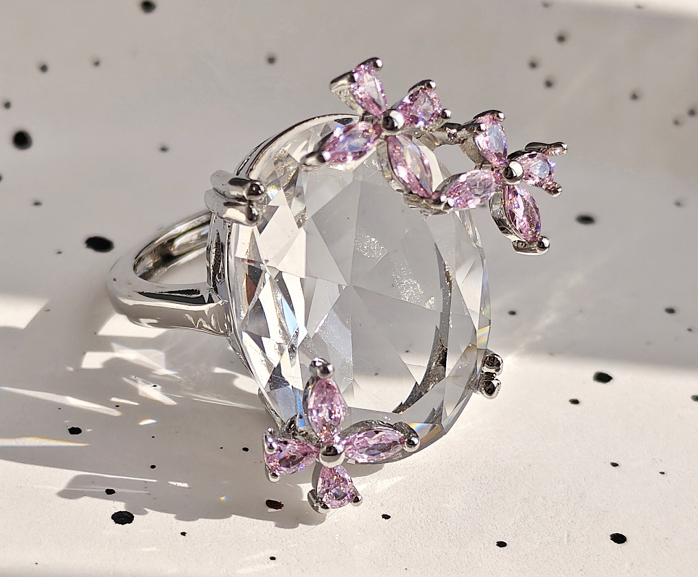 N2508109◆Bigstone◆【大豪華な宝石デザイン】華麗な輝き*欧米ファッション*人気名品*リング*14~17号拍卖