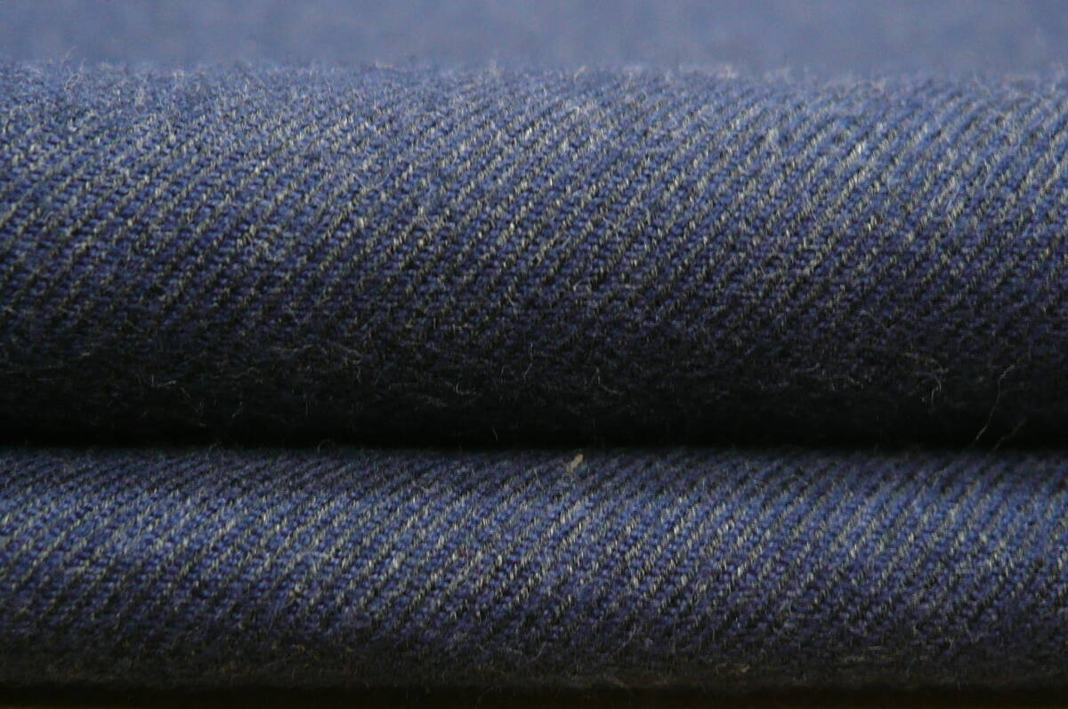 c642・訳有・綿100%・紺4m・綾織・無地・微霜降・表起毛・ブラウス・スカート・ワンピース・子供服拍卖