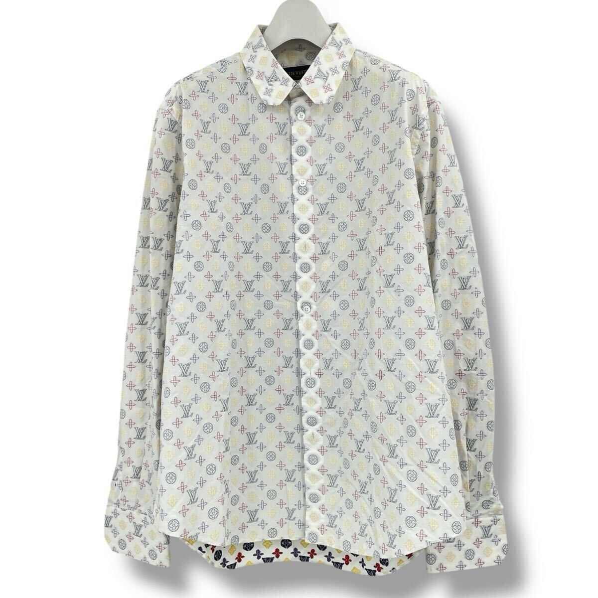 極美品 LOUIS VUITTON ルイ・ヴィトン 長袖 シャツ モノグラム 2020年 マルチカラー サイズXL メンズ AH11 1127-16拍卖