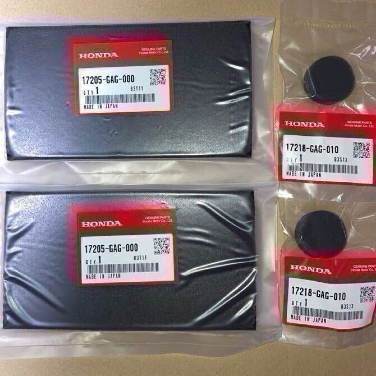 ホンダ純正品 2台分セット ジャイロキャノピー GYRO Canopy TA02 エアークリーナーエレメント 17205-GAG-000 17218-GAG-010 純正部品 HONDA拍卖