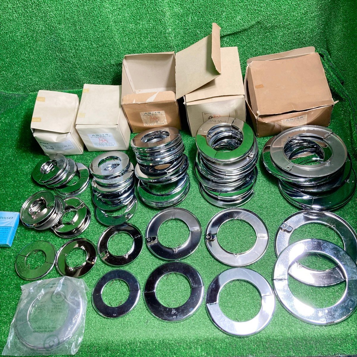 浜睦c521 ☆計58点セット アカギ 他 ステンレス製含む シーリングプレート「AS-14/R51-40」■サイズ(40/50/65/80/100)/等 配管支持金具拍卖