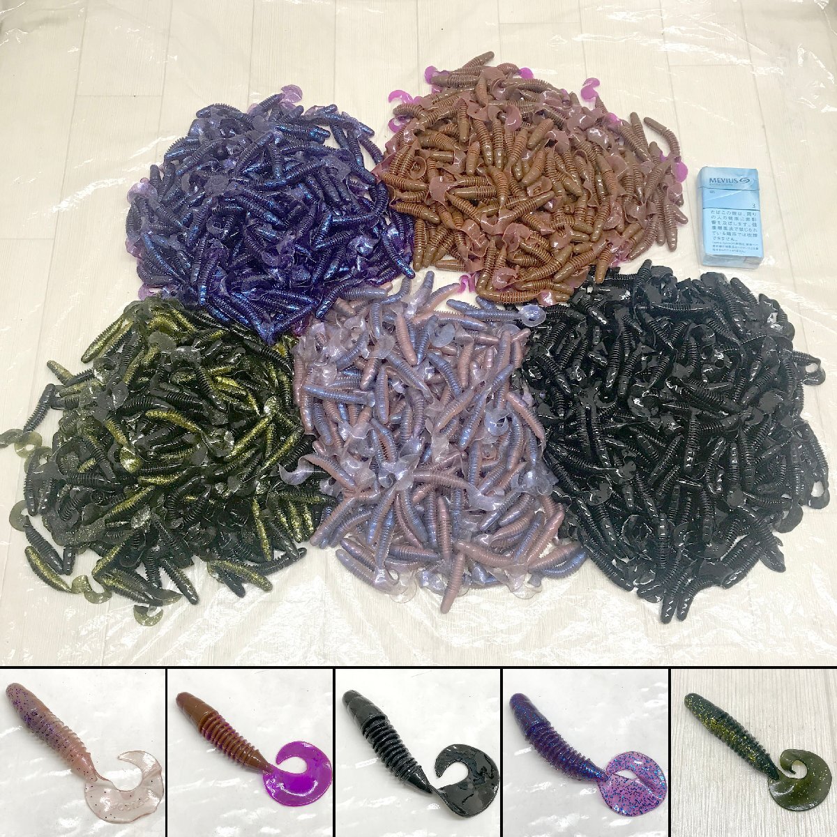 オ森i564 OFT/オフト ザ・グラブ 4.5インチ 5色セット 各200本 計1000本セット■ワーム/パドルテール拍卖