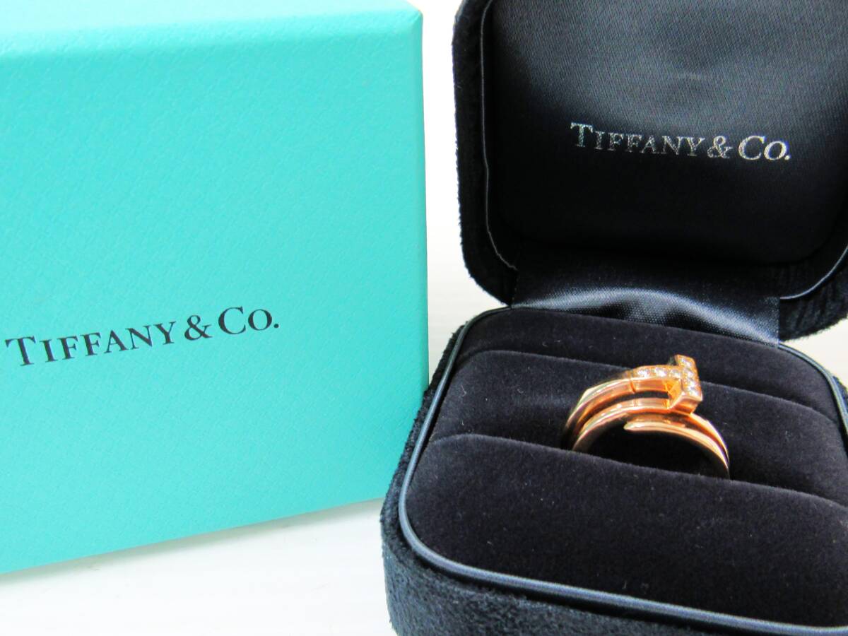 ティファニー K18 Tスクエア ラップ リング ダイヤモンド 約9号 指輪 TIFFANY&Co. ゴールド 18金 アクセサリー レディース ユーズド品 kdh拍卖